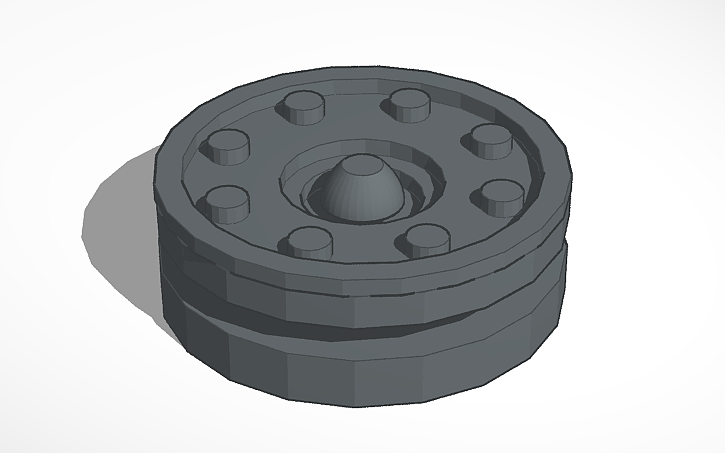 3D design tank road wheel - Tinkercad