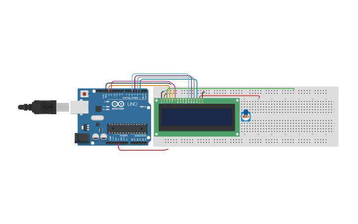 Circuit design Copy of Arduino | Display text on LCD 16x2 using Serial ...
