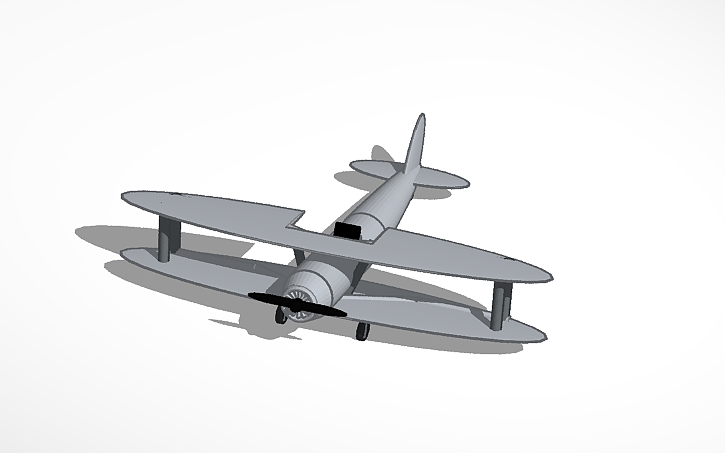 3D design Biplane - Tinkercad