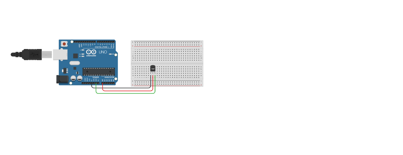 Circuit design TEMPERATURE SENSOR | Tinkercad