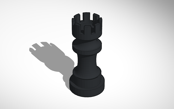 Detailed Rook Designs 3D design rook - Tinkercad