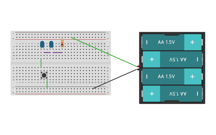 Circuit design 3. series connections | Tinkercad