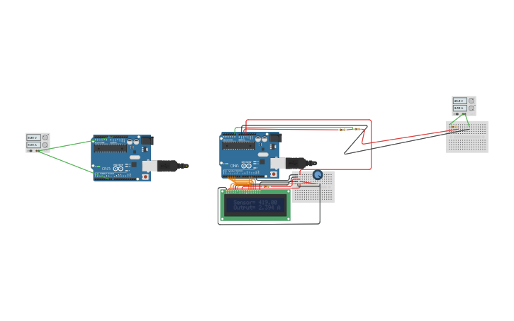 Circuit design Copy of Current sensor(W3) - Tinkercad