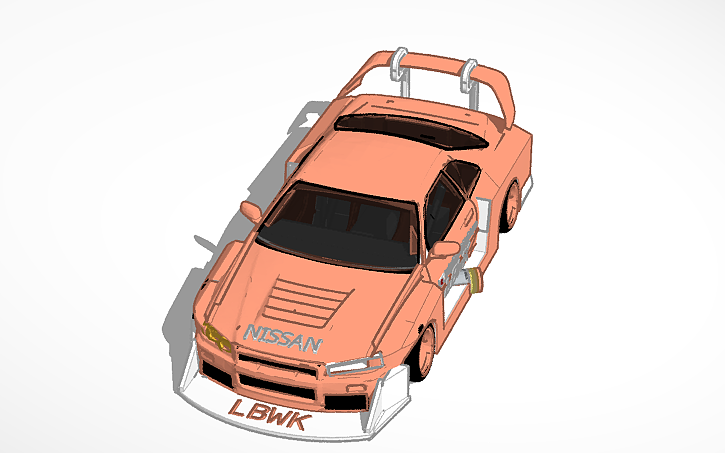 3D design Liberty Walk Silhouette GT-R R34 - Tinkercad
