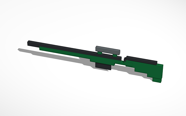 3D design Pixels Sniper Rifle | Tinkercad