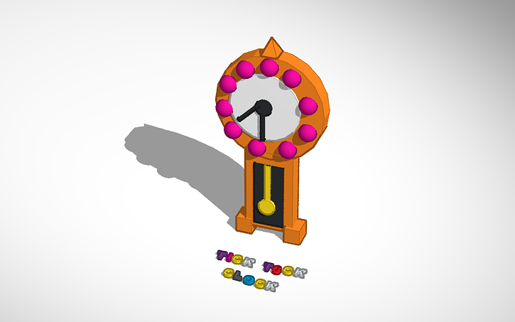 3D design Tick Tock Clock - Tinkercad