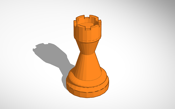 3D design chess rook - Tinkercad