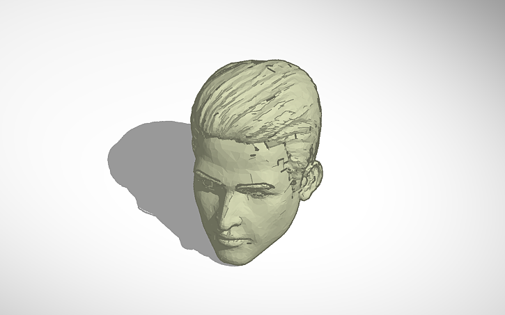 3D design Male head - Tinkercad