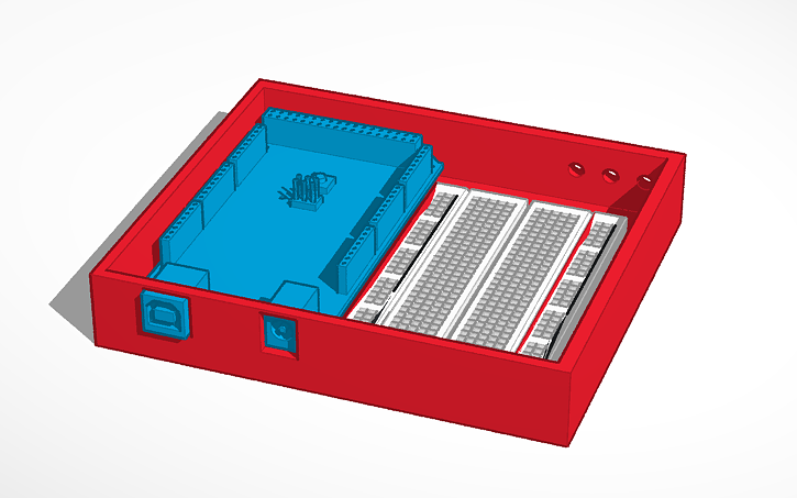 Arduino R3 Plastic Base 3D design Arduino Mega R3 PT100 Base - Tinkercad
