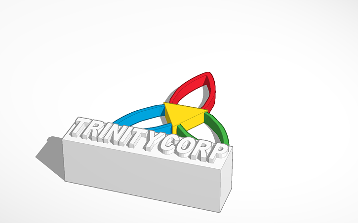 3D design Trinity Corp Logo | Tinkercad