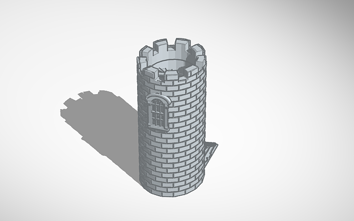 3D design castle dice towwer - Tinkercad