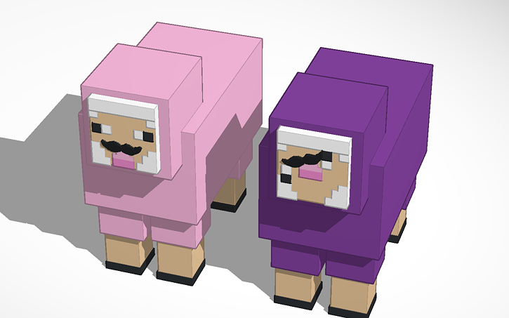 Pink sheep from minecraft