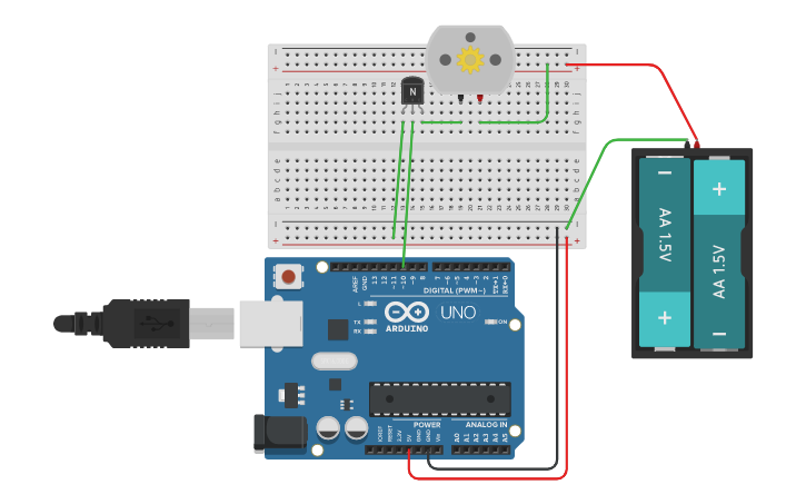 Circuit design Motor | Tinkercad