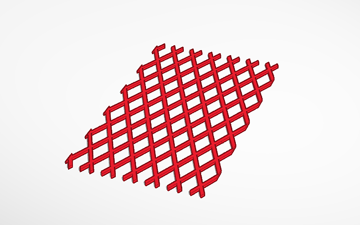 3D design expanded metal mesh - Tinkercad