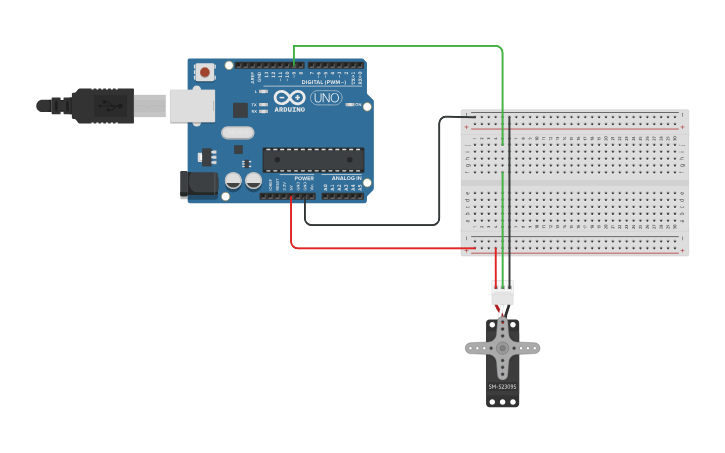 Circuit design Arduino_servo1_simulation - Tinkercad