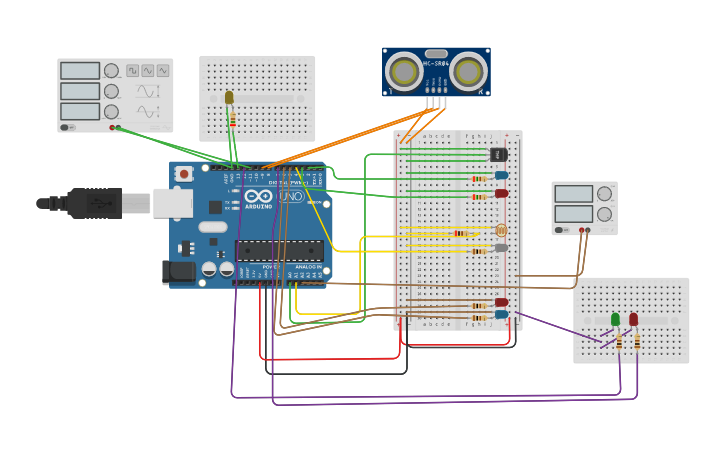 Circuit design smart aquaponics - Tinkercad