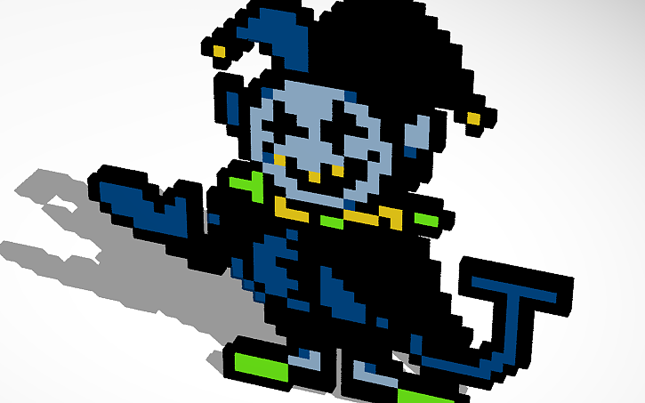 3D design Deltarune - Jevil pixel art | Tinkercad