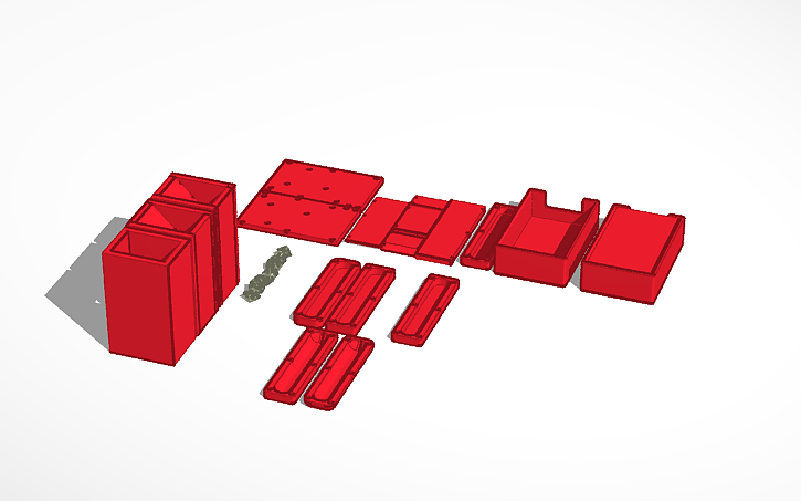 3D design Collapsible Dice Tower System - Tinkercad