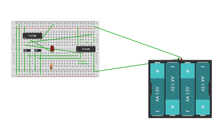 Circuit design XNOR GATE - Tinkercad