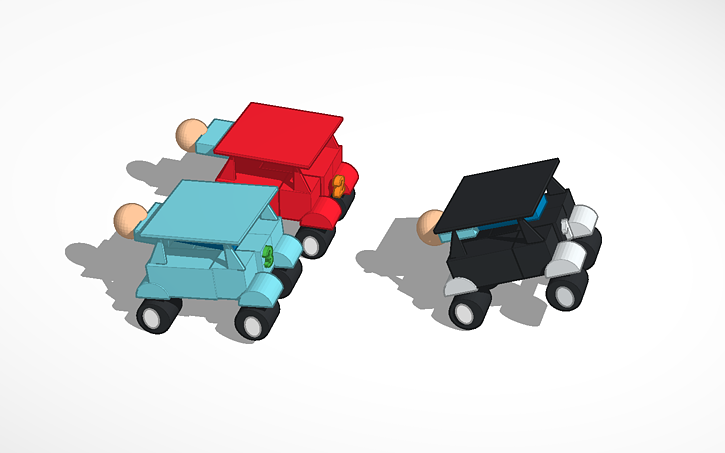 Tinker Cart 3D design Golf Carts - Tinkercad