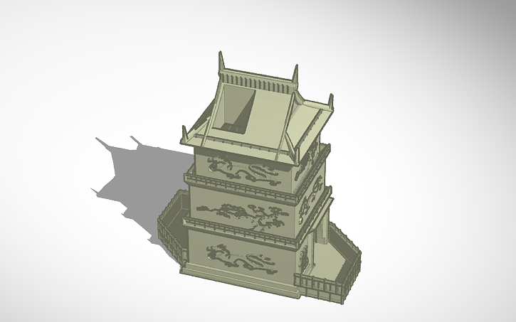 3D design dice tower - Tinkercad