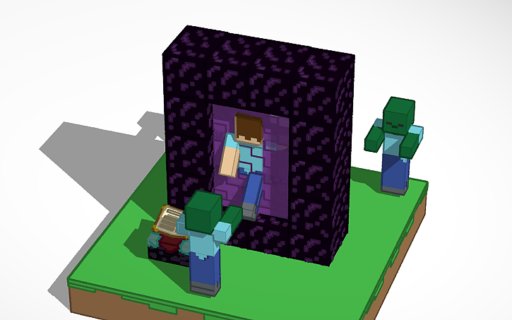 3D design Minecraft nether portal | Tinkercad