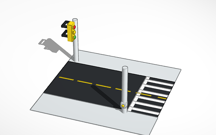 Build Stop Light 3D design Intersection Stop Light - Tinkercad