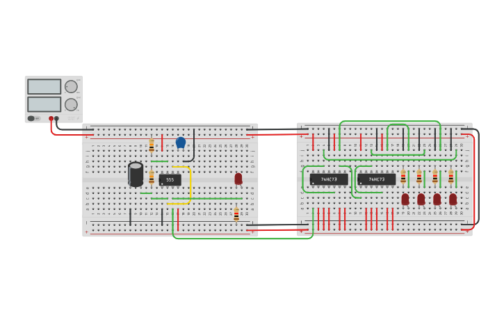 Circuit design TP Digitales | Tinkercad
