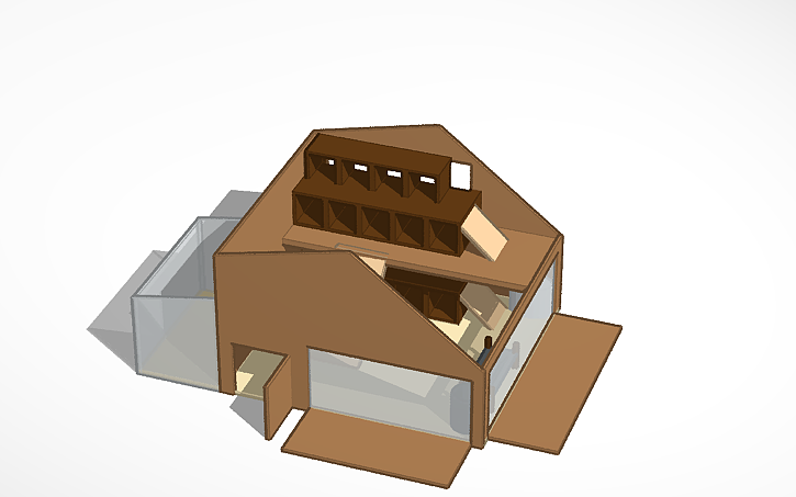 3D design chicken coop design - Tinkercad