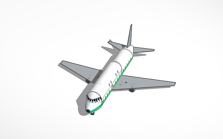 3D design lifeboat airlines flight 27b (full interior) - Tinkercad