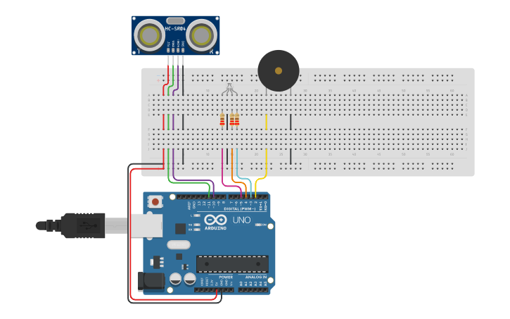 Circuit design Atividade Arduino Uno - Tinkercad