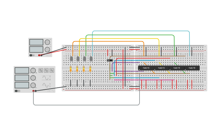 Circuit Design Contador Tinkercad