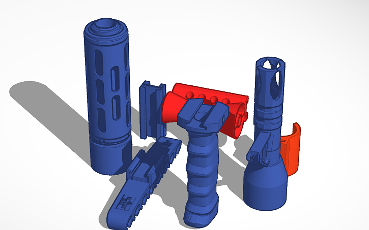3D design Updated Nerf Parts | Tinkercad