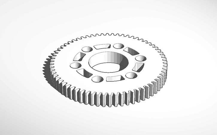 3D design 64t Gear Bearing Bore Versakey - Tinkercad