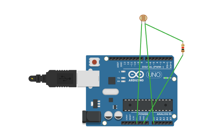 Circuit design Turbidity Sensor - Tinkercad