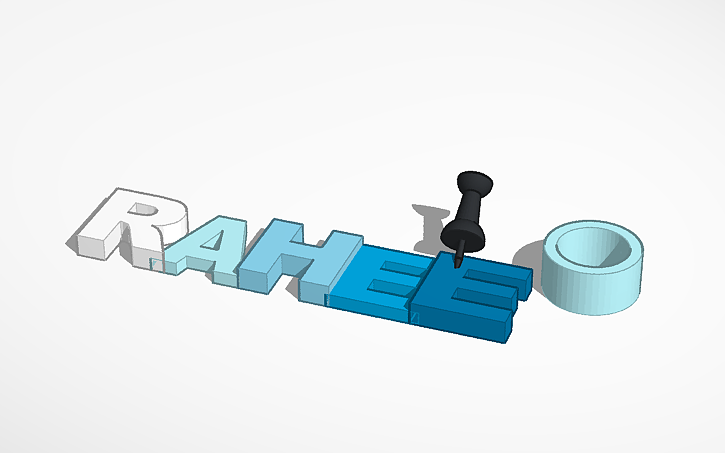 3D design final key chain - Tinkercad