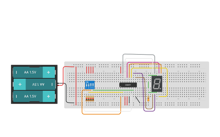Circuit design solution binary to base 10 starter file tinkercad