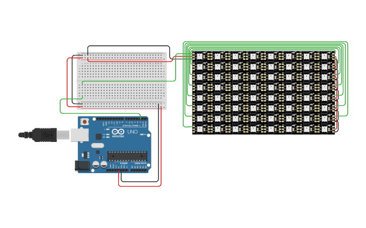 Circuit design PCED 2022 Illuminate NeoPixel 8x8 LED Matrix - Tinkercad