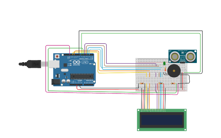 Circuit design 1.REQUIREMENT #4: Ultrasonic Sensor | Tinkercad