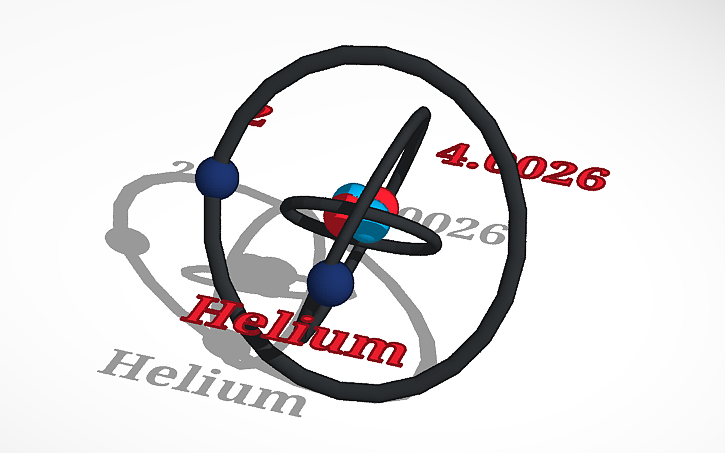 3d atomic model of helium