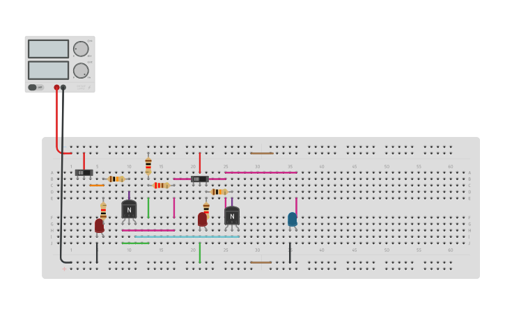 Circuit design Transistor C5 | Tinkercad