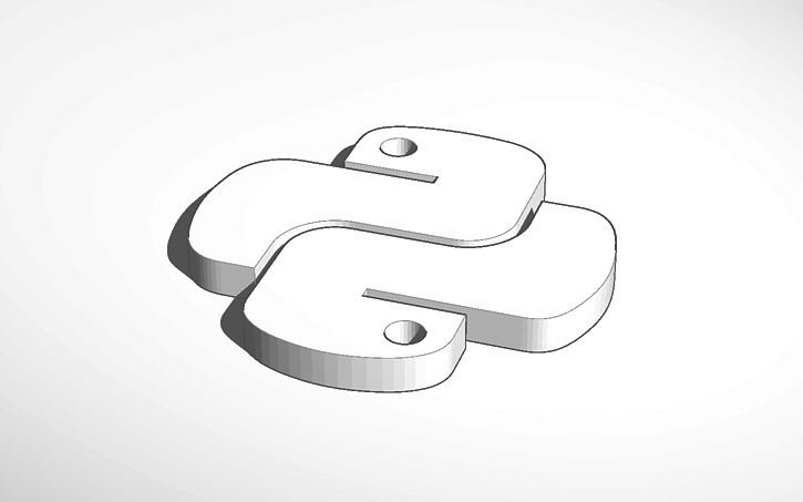 3D design Python Logo - Tinkercad