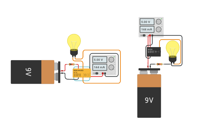 Circuit design AC power failure switch - Tinkercad