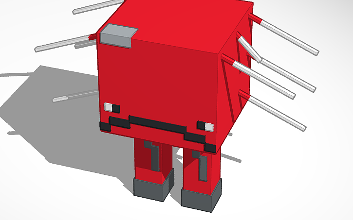 3D design Minecraft Strider - Tinkercad
