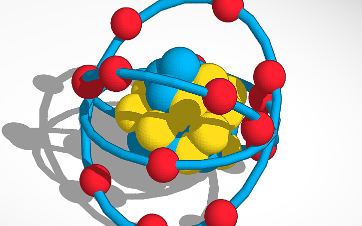 3d Design Atom Sulfur - Tinkercad