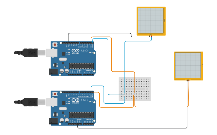 Circuit design Copy of Gabbys Master/Slave Arduino | Tinkercad
