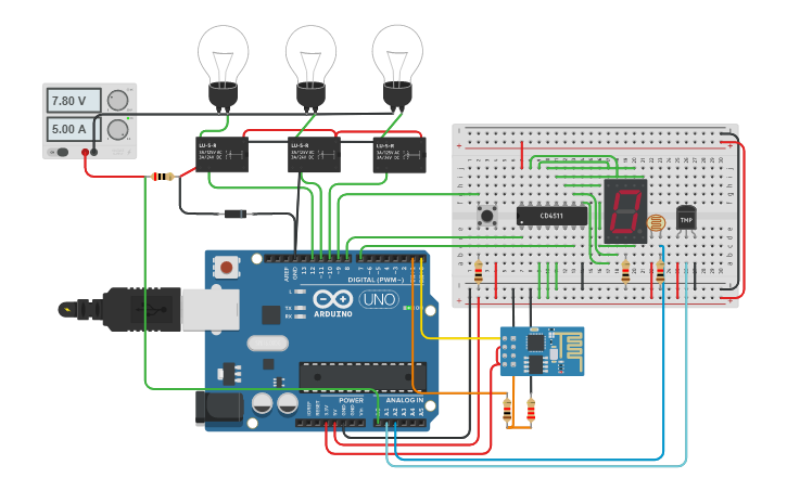 Circuit design Sensors | Tinkercad