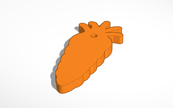 3D design carrot - Tinkercad