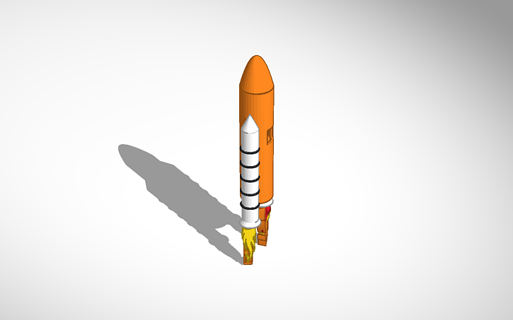 3D design Simple Rocketship | Tinkercad
