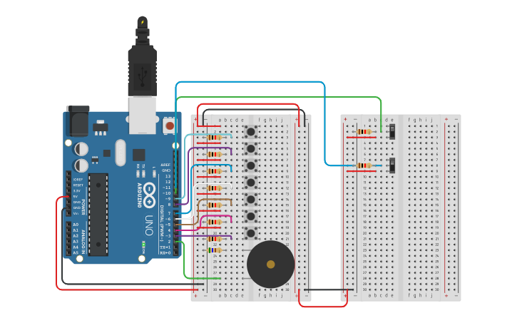 Circuit design Della Pietra Nicholas- Tastiera Musicale Arduino ...